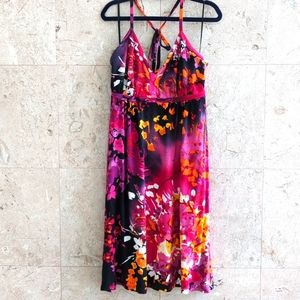 Express tropical halter dress